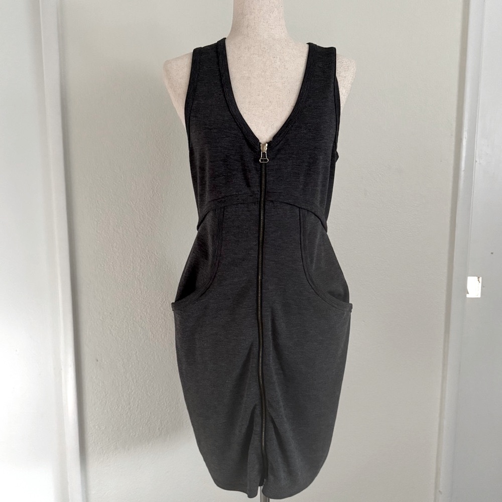 Alexander Wang Vintage Sleeveless Knit Bodycon Dress Front Zipper | Size 8